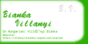 bianka villanyi business card